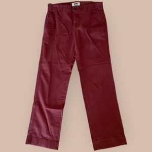 Joseph Aboud Mens Chino Pants Stretch Slim Fit Maroon Red 32 x 30